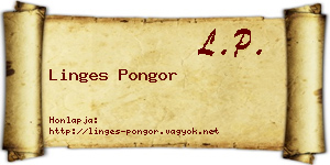 Linges Pongor névjegykártya